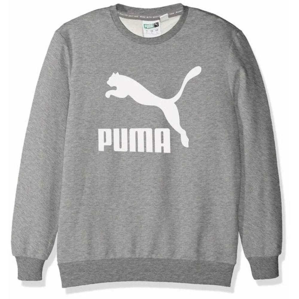 Puma Men's Crewneck Gray Sweater Small